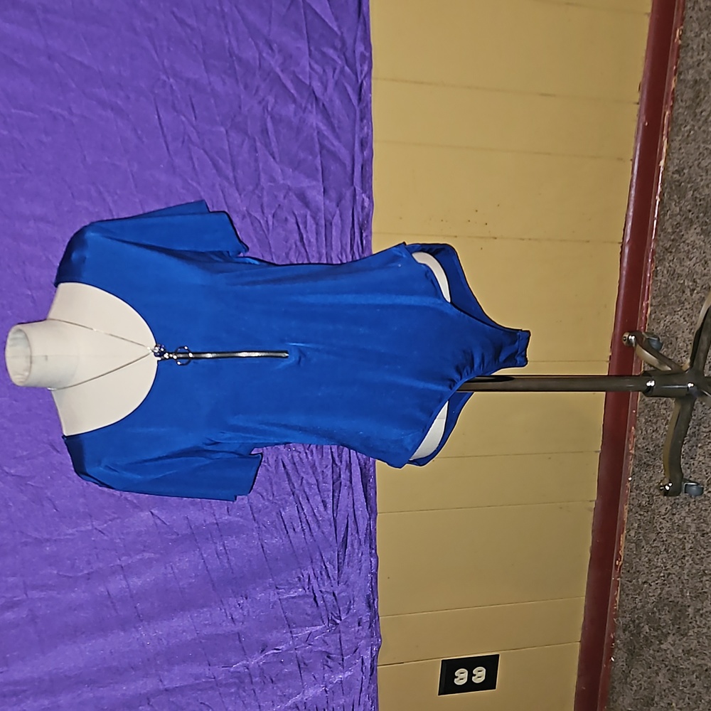 Blue body suit dress